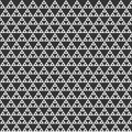 Abstract geometric monochrome seamless pattern with triangles. Royalty Free Stock Photo