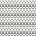 Abstract geometric monochrome seamless pattern with triangles. Royalty Free Stock Photo