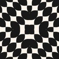 Abstract geometric monochrome seamless pattern. Vector black and white texture Royalty Free Stock Photo