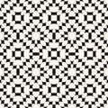 Abstract geometric monochrome seamless pattern. Vector black and white texture Royalty Free Stock Photo