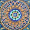 1906 Abstract Geometric Mosaic: A captivating background featuring an abstract geometric mosaic with intricate patterns, vibrant