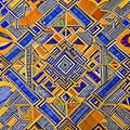 1906 Abstract Geometric Mosaic: A captivating background featuring an abstract geometric mosaic with intricate patterns, vibrant