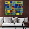 1906 Abstract Geometric Mosaic: A captivating background featuring an abstract geometric mosaic with intricate patterns, vibrant