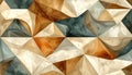 Abstract Geometric Mosaic with Earthy Tones and Flowing Lines Royalty Free Stock Photo