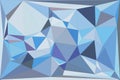 Abstract geometric mosaic pattern created from various shades of blue and purple triangles forming a calming low poly background Royalty Free Stock Photo