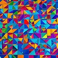 1124 Abstract Geometric Mosaic: A vibrant and dynamic background featuring an abstract geometric mosaic in bold and captivating