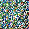 1124 Abstract Geometric Mosaic: A vibrant and dynamic background featuring an abstract geometric mosaic in bold and captivating