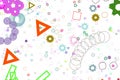 Abstract geometric motion, particle or random pattern. Texture, design, template & shape. Royalty Free Stock Photo