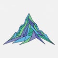 Abstract geometric mountain design featuring sharp, angular shapes Royalty Free Stock Photo