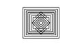 Abstract Geometric Nested Squares, Optical Illusion Pattern, vector design Generative AI Royalty Free Stock Photo