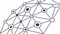 Abstract Geometric Network Connection Structure Art, vector design Generative AI Royalty Free Stock Photo