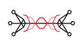Abstract geometric network element, dynamic tech connectivity vector Generative AI Royalty Free Stock Photo