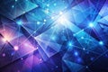 Abstract geometric network of interconnected polygons with glowing nodes and lines. Generative AI Royalty Free Stock Photo