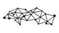 Abstract Geometric Network Pattern - Technology, Connection Digital Data, vector design Generative AI Royalty Free Stock Photo