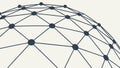 Abstract Geometric Network Sphere, Global Connectivity Concept, vector design Generative AI Royalty Free Stock Photo