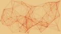 Abstract Geometric Network Structure on Warm Background Royalty Free Stock Photo