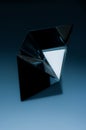 Abstract geometric object on dark blue background Royalty Free Stock Photo