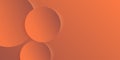 Abstract Geometric Orange and Brown Colored Gradient Background - Overlapping Lit Large Circles Pattern with 3D Effect