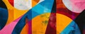 Abstract geometric painting with vibrant colors Royalty Free Stock Photo