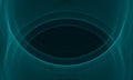 Abstract geometric parallax of arcs or circles in relatively symmetrical digital composition in turquoise color.