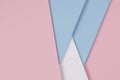 Abstract geometric pastel color paper texture background with light blue, pink and white colors Royalty Free Stock Photo