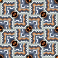 Abstract geometric patchwork pattern