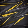 Abstract geometric pattern with angular shapes. Features overlapping black, gray, and Royalty Free Stock Photo