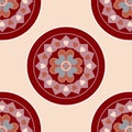 Abstract geometric pattern background, colorful flower mandala, graphic design illustration wallpaper Royalty Free Stock Photo