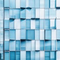 Abstract geometric pattern of blue and white glass panels Royalty Free Stock Photo