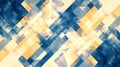 Abstract Geometric Pattern with Blue and Yellow Overlapping Shapes Royalty Free Stock Photo