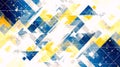 Abstract Geometric Pattern with Blue, Yellow, and White Tones Royalty Free Stock Photo
