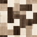 Abstract Geometric Pattern with Brown and Beige Rectangles and Lines. Royalty Free Stock Photo