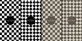 Abstract geometric pattern with checkerboard combination set. Retro cube black and white background. Vector illustration Royalty Free Stock Photo