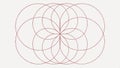 Abstract geometric pattern with circles and intertwined lines vector design Generative AI Royalty Free Stock Photo