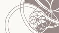 Abstract geometric pattern with circles and lines design element art vector design Generative AI Royalty Free Stock Photo