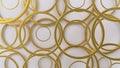 Abstract geometric pattern with circles. Loopable moving background. 3d modern wallpaper with animated rings.
