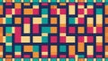 Abstract geometric pattern with colorful rectangular blocks design Royalty Free Stock Photo