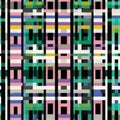 Abstract Geometric Pattern with Colorful Squares and Lines. Royalty Free Stock Photo