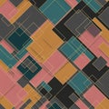 Abstract Geometric Pattern, Colorful Squares, Modern Design, vector design Generative AI Royalty Free Stock Photo