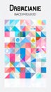 Abstract Geometric Pattern with Colorful Triangles and Circles Design Element Royalty Free Stock Photo