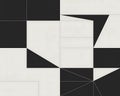 Abstract Geometric Pattern of Black and White Squares Triangles and Lines Keywords: abstract, geometric, pattern, background, Royalty Free Stock Photo