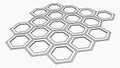 Abstract geometric pattern composed of hexagonal shapes vector design Generative AI Royalty Free Stock Photo