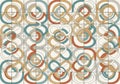 Abstract geometric pattern composed of interconnected Royalty Free Stock Photo