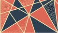 Abstract geometric pattern composed of triangular shapes and lines vector design Generative AI Royalty Free Stock Photo