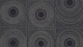 Geometric Concentric Circles Pattern on Dark Gray Background abstract circular Royalty Free Stock Photo