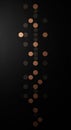 Abstract Geometric Pattern of Copper and Dark Circles on Black Background Royalty Free Stock Photo