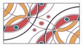 Abstract geometric pattern with curves, shapes, and layered elements vector design Generative AI Royalty Free Stock Photo