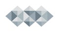 Abstract Geometric Pattern with 3D Diamond Shapes, vector design Generative AI Royalty Free Stock Photo