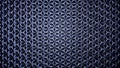Abstract geometric pattern with a dark blue color scheme, featuring a repeating hexagonal design
