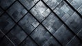 Abstract geometric pattern of dark gray squares with a textured surface. A modern, industrial feel Royalty Free Stock Photo